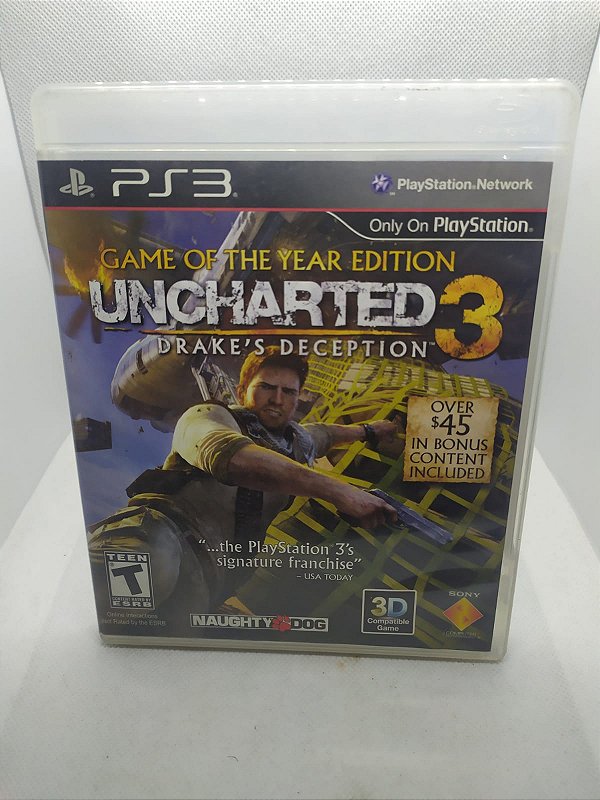 Uncharted 3 Drake`s Deception PS3 Mídia Física (Usado)