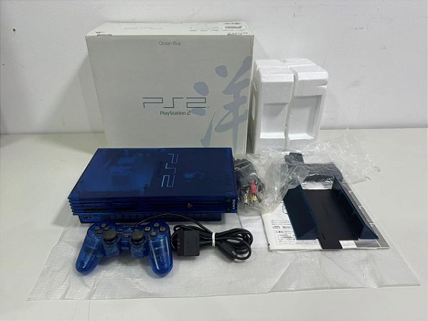 Console Playstation 2 Fat Edição Ocean Blue SCPH-37000 - PS2 FAT