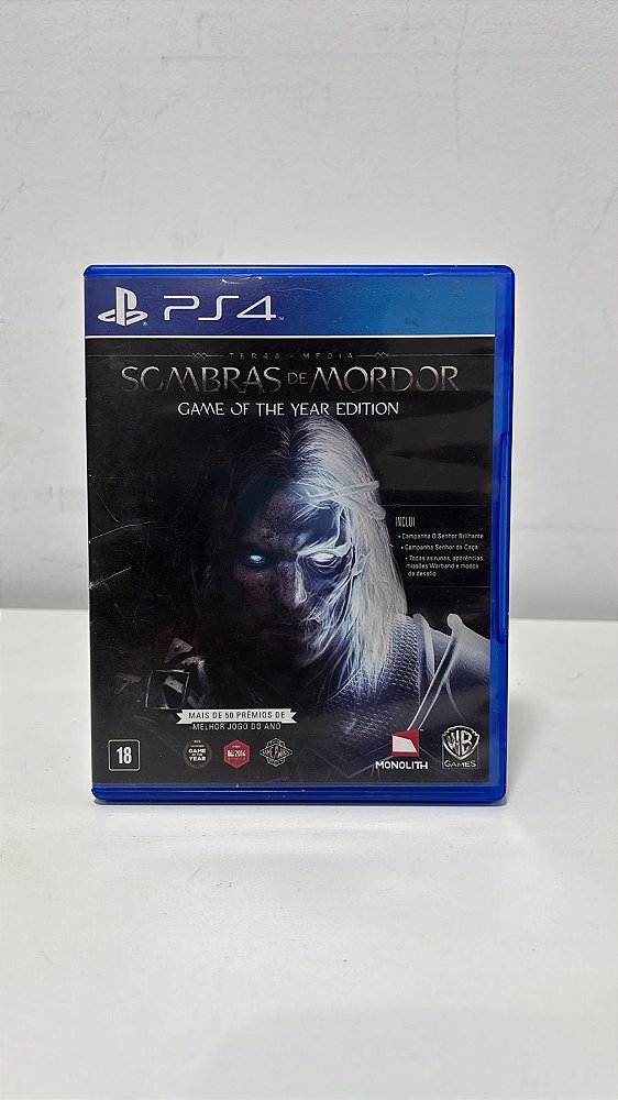 Terra-Média Sombras de Mordor GOTY Edition PS4 Mídia Física (Usado)