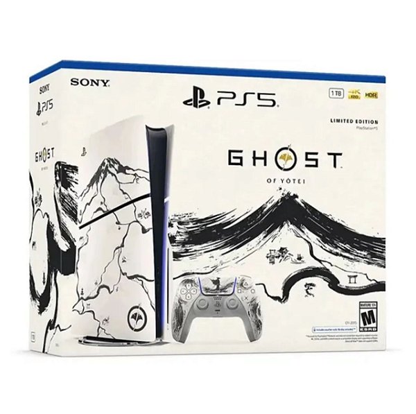 Console Playstation Slim Ghost Of Yotei Black Edition Novo Lacrado - PS5 SLIM