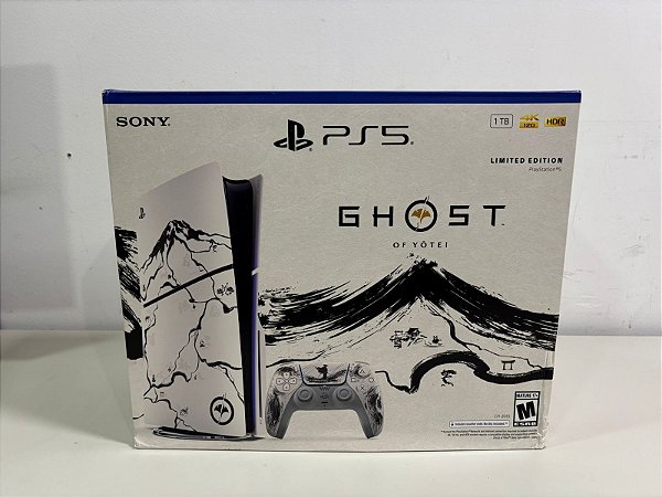 Console Playstation Slim Ghost Of Yotei Black Edition Novo Lacrado - PS5 SLIM