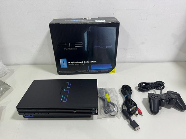Console Playstation 2 Fat Americano Travado Com Caixa - PS2 Fat