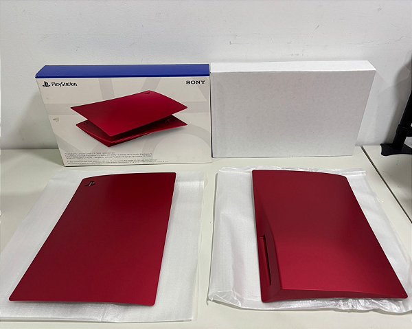 Tampa Faceplate Playstation 5 Com Leitor Volcanic Red- Tampa PS5