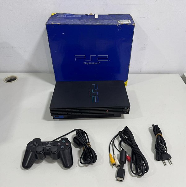 Console Playstation 2 Fat Americano Destravado SCPH-50001 - PS2 FAT