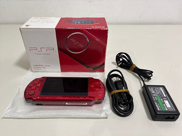Console Sony PSP-3000 Radiant Red Seminovo - Console Sony PSP