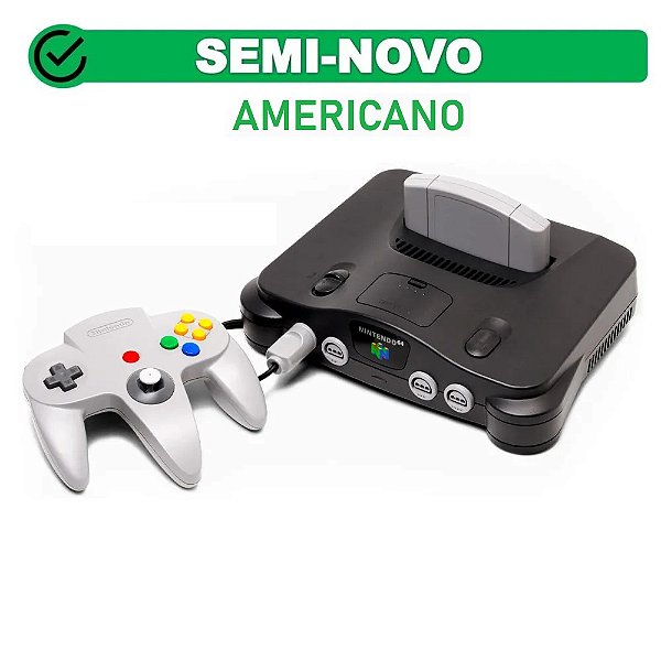 Console Nintendo 64 Preto Americano - Nintendo 64 Loose