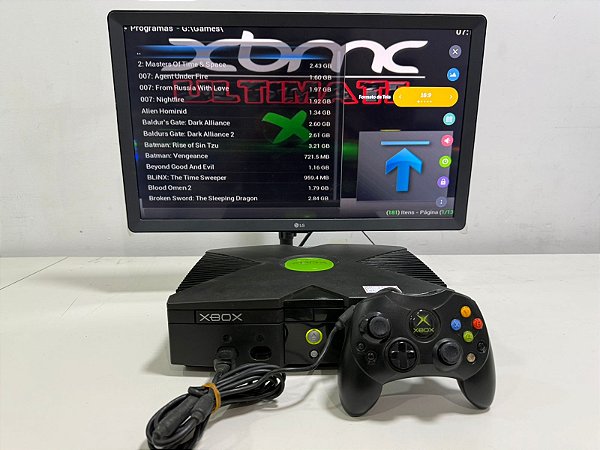 Console Microsoft Xbox Clássico HD 1TB Lotado de Jogos com Leitor