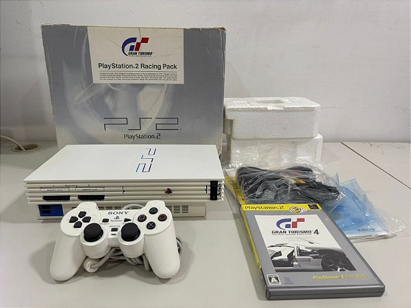 Console Playstation 2 Fat Ediçâo Gran Turismo 2 Racing Pack White - PS2 Fat