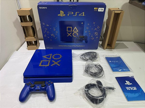 Console Playstation 4 Slim Edição Days OF Play Azul - PS4 Slim 1TB