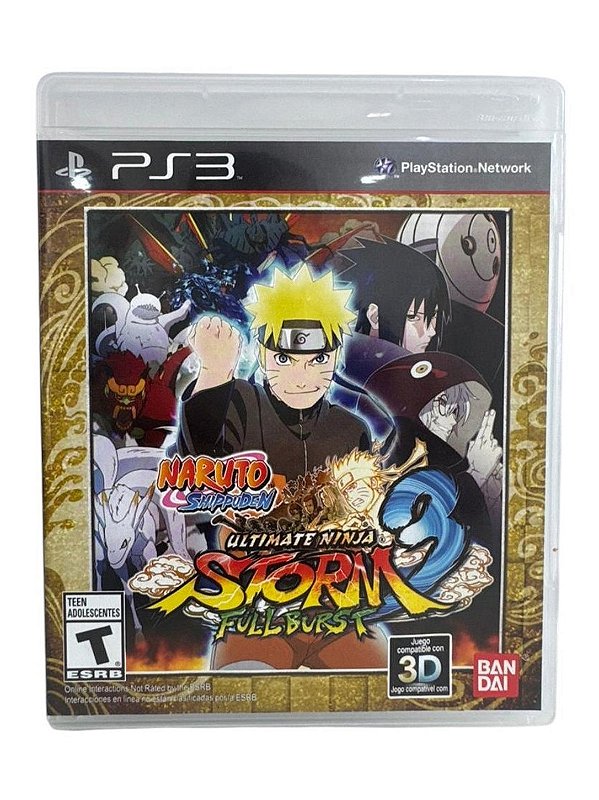 Naruto Shippuden Ultimate Ninja Storm 3 Full Burst PS3 Mídia Física (Usado)