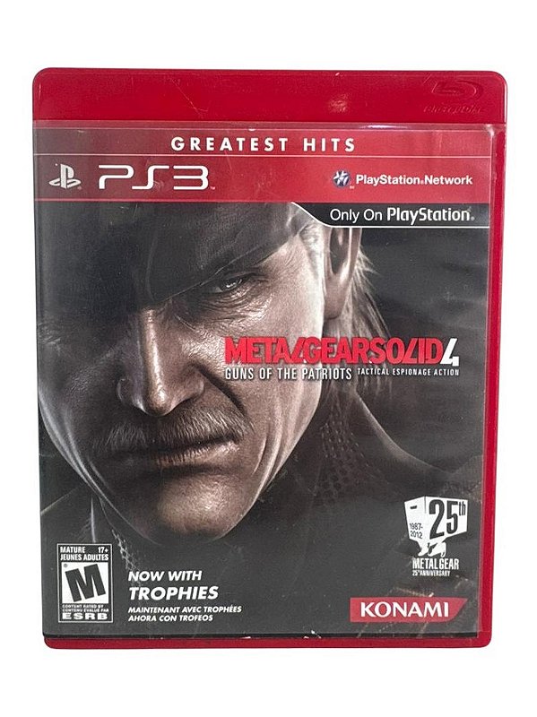 Metal Gear 4 Guns Of The Patriots GH PS3 Mídia Física (Usado)