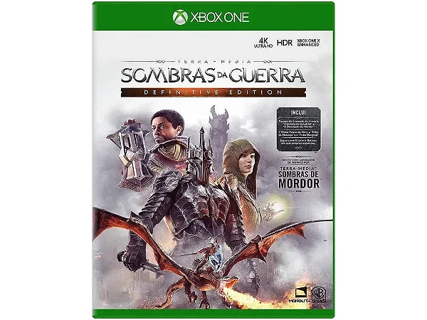 Terra Média Sombras Da Guerra Definitive Edition Xbox One Mídia Física Lacrado