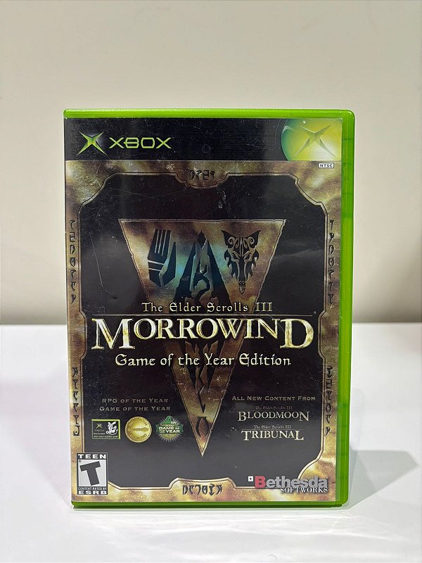 The Elder Scrolls 3 Morrowind Game Of The Year Edition Xbox Classic Americano Original (Usado)