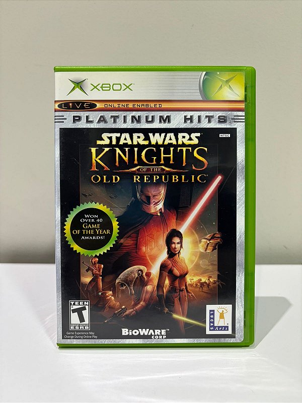 Star Wars Knights Of The Old Republic Platinum Hits Xbox Classic Americano Original (Usado)