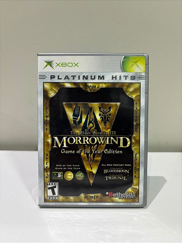 The Elder Scrolls 3 Morrowind Platinum Hits Xbox Classic Americano Original (Usado)