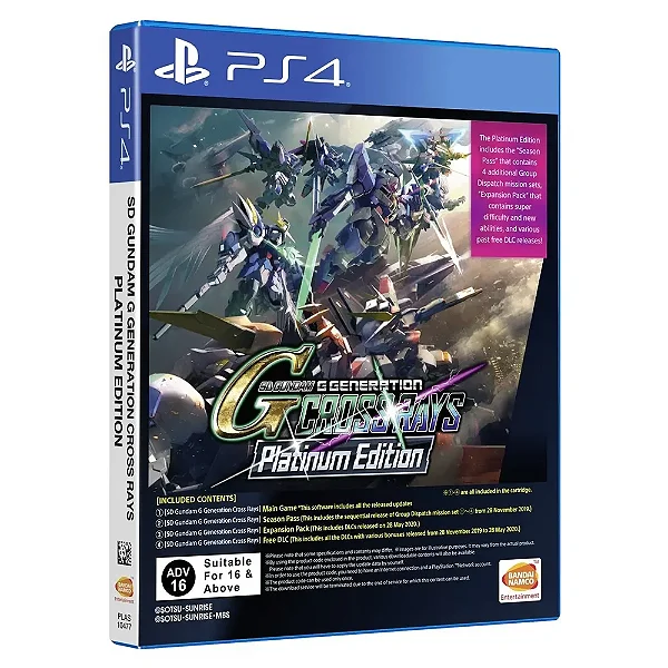 Sd Gundam G Generation Cross Rays Platinum Edition PS4 Mídia Física Lacrado