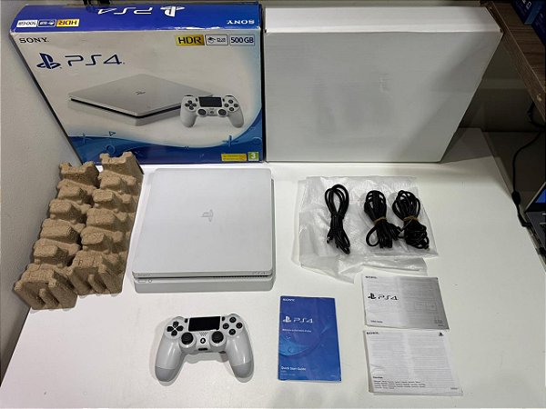 Console Playstation 4 Slim Branco  - PS4 Slim 500GB