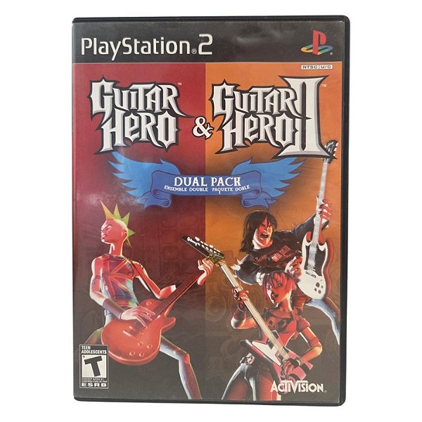 Guitar Hero Dual Pack 1 e 2 PS2 Original Americano (Usado)