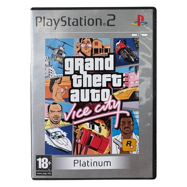 Grand Theft Auto - GTA Vice City Platinum PS2 Original Europeu (Usado)
