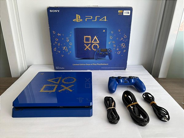 Console Playstation 4 Slim Edição Days OF Play Azul - PS4 Slim 1TB
