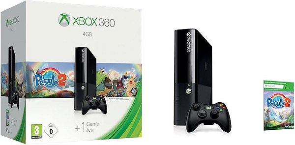 Console Microsoft Xbox Super Slim Bundle Peggle 2 Novo Lacrado