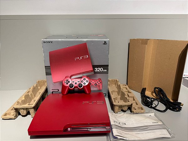 Console Playstation 3 Slim Scarlet Red - PS3 Slim Vermelho