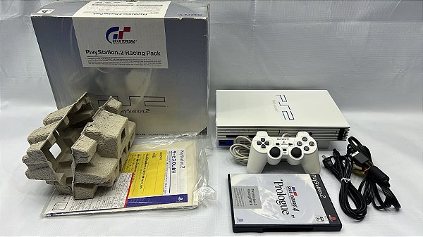 Console PlayStation 2 Fat Gran Turismo Racing Pack White - PS2 Fat