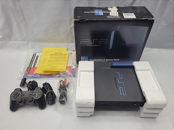 Console Sony Playstation 2 Fat Online Pack Americano SCPH-39001 - PS2 FAT