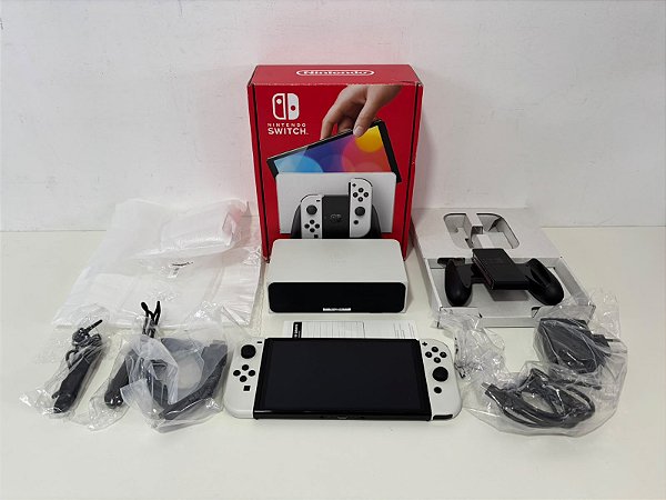 Console Nintendo Switch Oled Branco 64gb Seminovo - Switch Oled