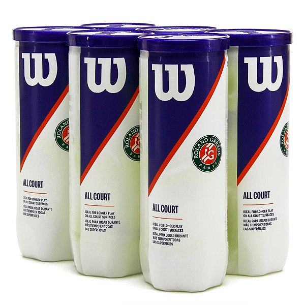 Bola de Tênis Wilson Roland Garros - Pack 6 Tubos