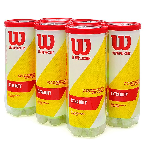 Bola de Tênis Wilson Championship Extra Duty - Pack 6 Tubos