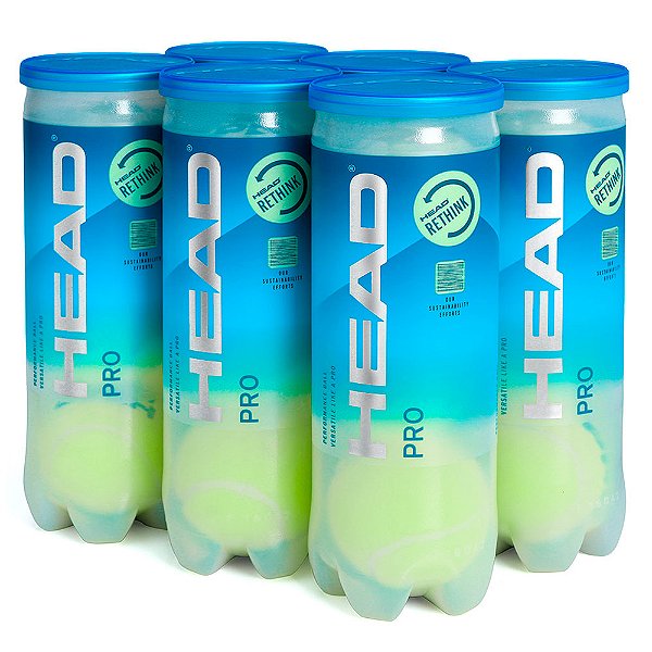 Bola de Tênis Head Pro - Pack 6 Tubos