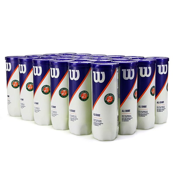 Bola de Tênis Wilson Roland Garros - Caixa 24 Tubos