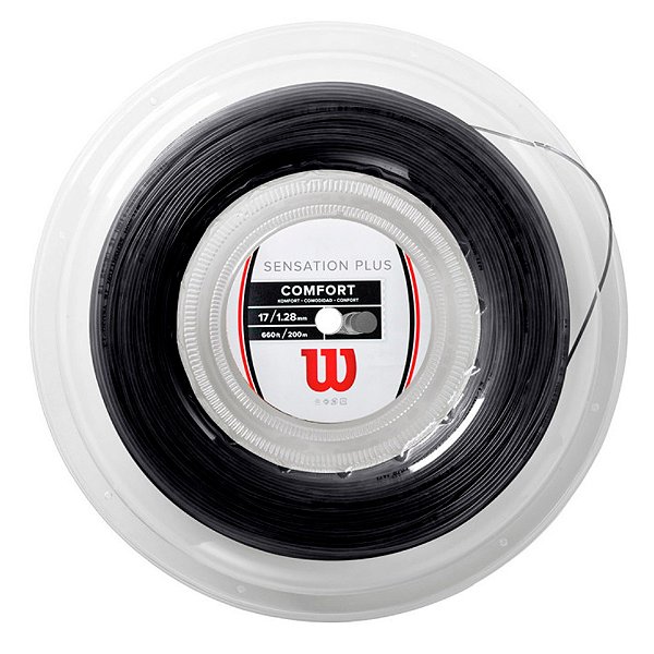 Corda Wilson Sensation Plus 1.28 mm Preta - Rolo 200 metros