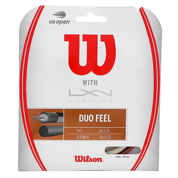 Corda Duo Feel Luxilon Element 1.25 mm e Wilson NXT 1.30 mm
