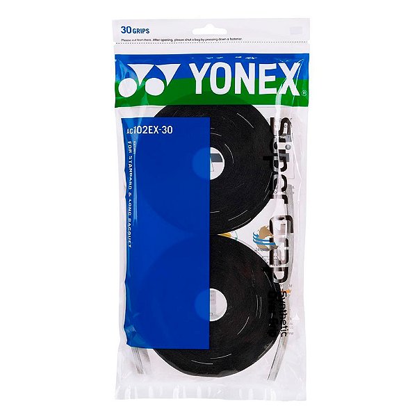 Overgrip Yonex Super Grap Rolo Preto com 30 unidades