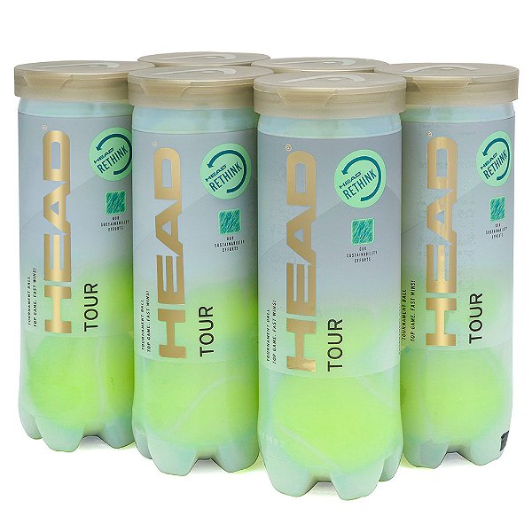 Bola de Tênis Head Tour - Pack 6 Tubos