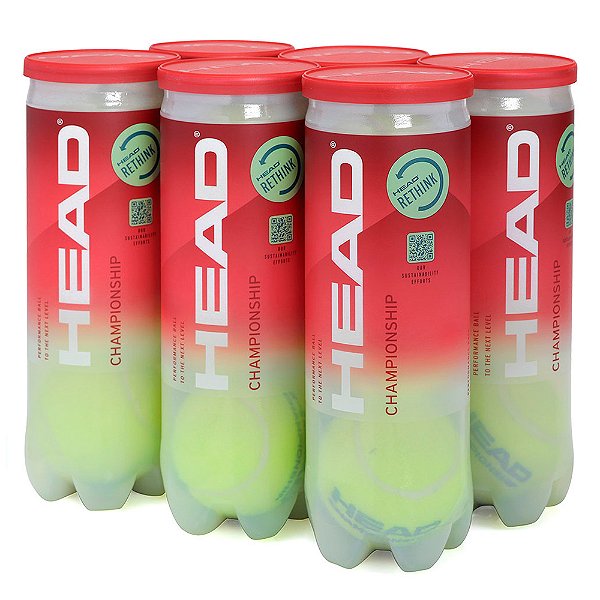 Bola de Tênis Head Championship - Pack 6 Tubos