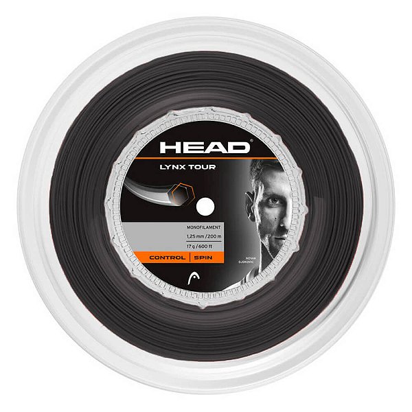 Corda Head Lynx Tour 1.25 mm  Preta - Rolo 200 metros