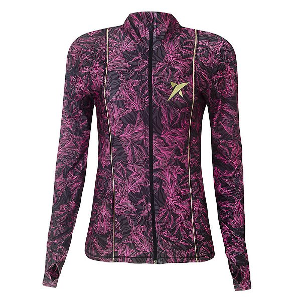 Casaco Quebra Vento Drop Shot Nicole 2.0 - Preto/Rosa