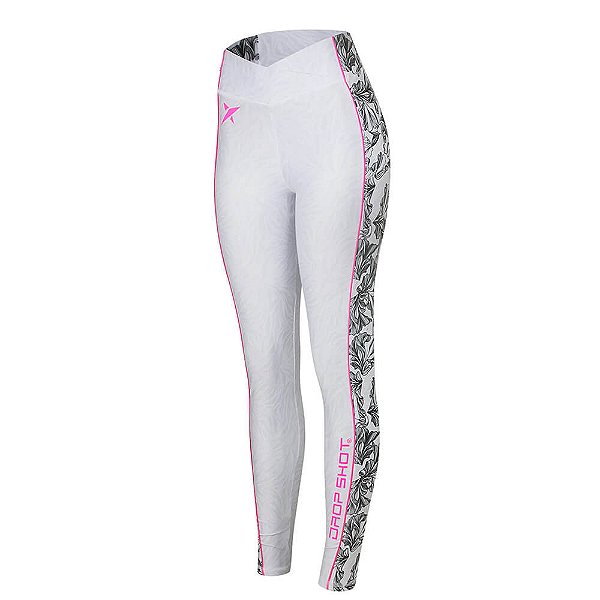 Legging Drop Shot Nicole 2.0 Branca/Preta