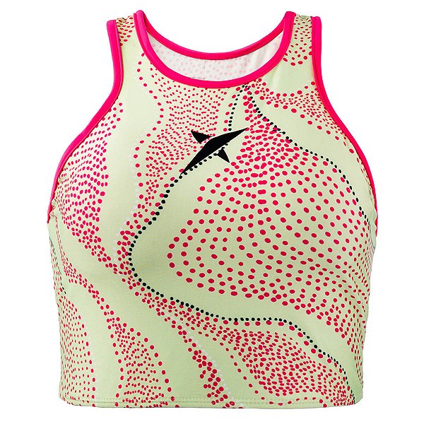 Top Drop Shot Greta - Verde/Rosa