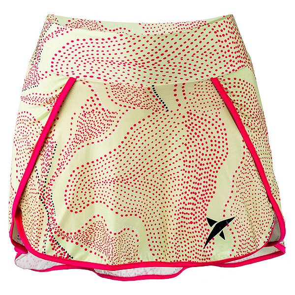 Short Saia Drop Shot Greta - Verde/Rosa