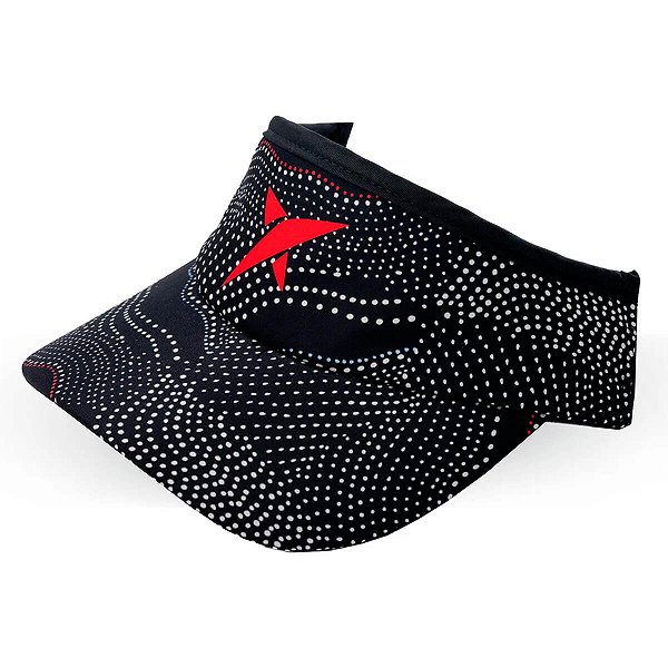 Viseira Drop Shot Greta -  Preta/Coral