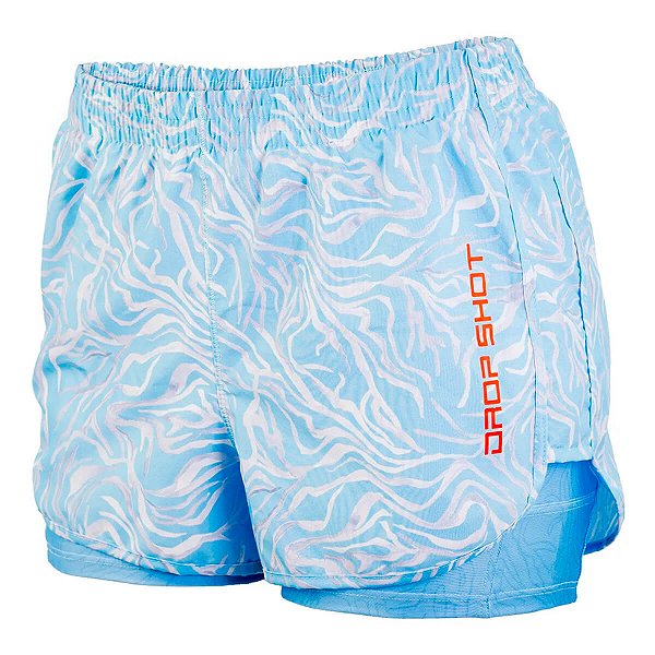 Short duplo Drop Shot NICOLE 3.0 - Azul Claro