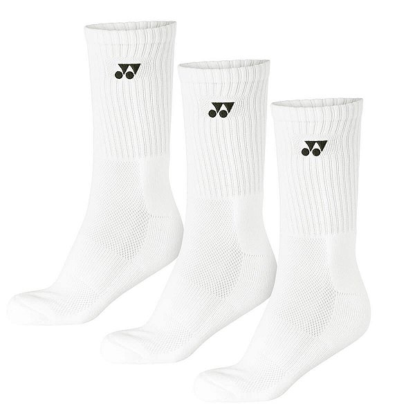 Meia Yonex Cano Longo - Pack com 3 pares - Branca