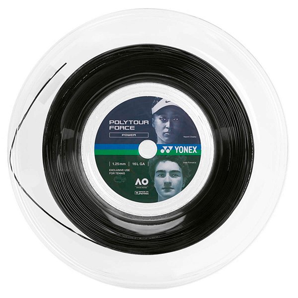 Corda Yonex Poly Tour Force 1.25 mm Preto - Rolo 200 metros