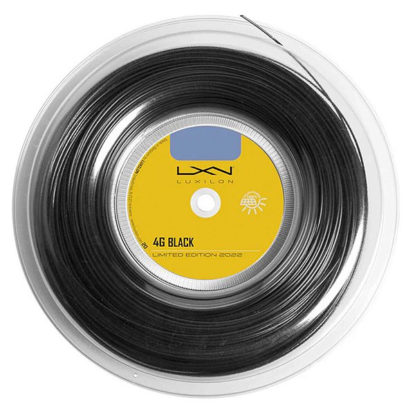 Corda Luxilon 4G 1.25 mm Preta - Rolo 200 metros