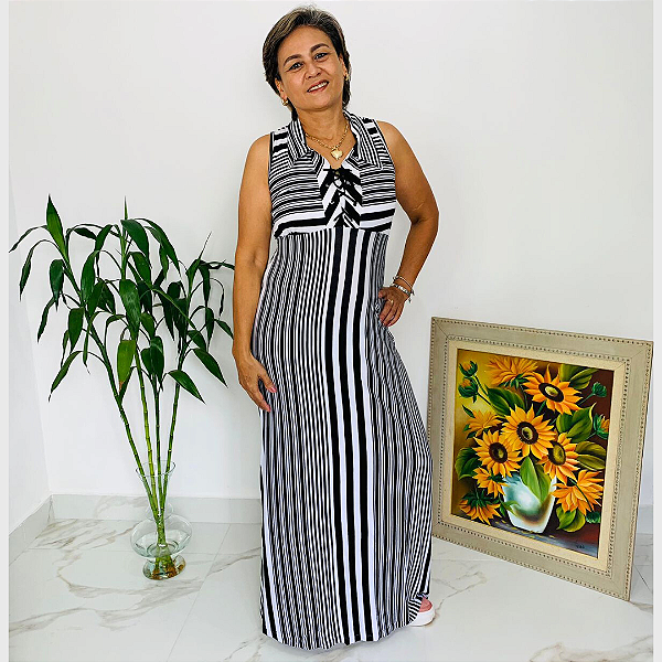 Vestido RAYANE Longo, Novo. A Viscose proporciona conforto e fluidez e visual sofisticado e moderno.