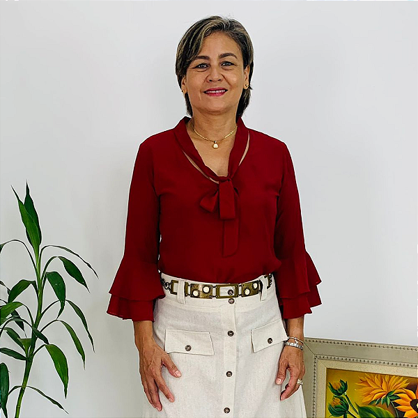 Blusa HARMONIA, SemiNova. Na cor Vinho que está em alta no momento.